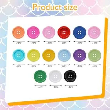 Chenkou Craft Resin Mix Color Big Buttons for DIY Crafts