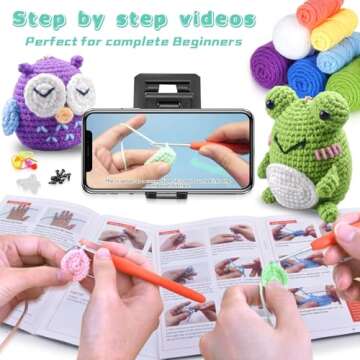 Crochet Kit for Beginners Kids Adults - Amigurumi Crocheting Animal Kits, Beginner Knitting Set DIY ...