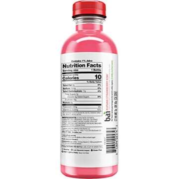 Bai Kupang Strawberry Kiwi, Antioxidant Infused Beverage, 18 fl oz bottle (Pack of 12)