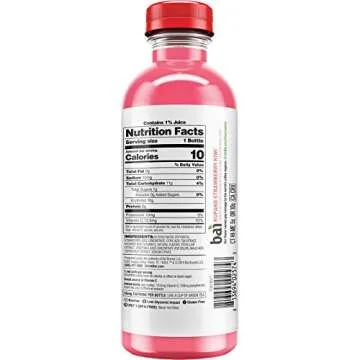 Bai Kupang Strawberry Kiwi, Antioxidant Infused Beverage, 18 fl oz bottle (Pack of 12)
