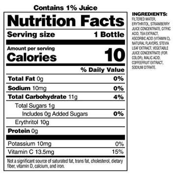 Bai Kupang Strawberry Kiwi, Antioxidant Infused Beverage, 18 fl oz bottle (Pack of 12)