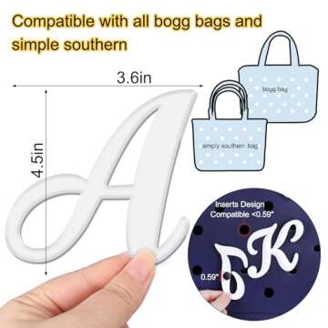 Mity rain Letter Charms for Bogg Bag，Alphabet Lettering Accessories Charms Compatible with Bogg Ba...