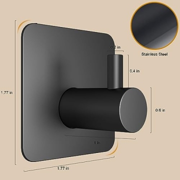 Honmein Adhesive Wall Hooks - Heavy Duty & Waterproof for Any Surface