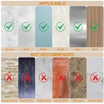 Honmein Adhesive Wall Hooks - Heavy Duty & Waterproof for Any Surface