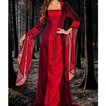 BITSEACOCO Deluxe Witch Dress for Women, Gothic Costume