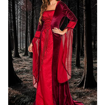 BITSEACOCO Deluxe Witch Dress for Women, Gothic Costume