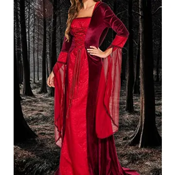 BITSEACOCO Deluxe Witch Dress for Women, Gothic Costume