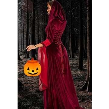 BITSEACOCO Deluxe Witch Dress for Women, Gothic Costume
