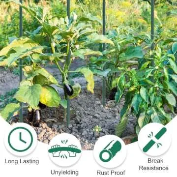 TINGYUAN Garden Stakes 2ft Durable Plant Support Pack of 25