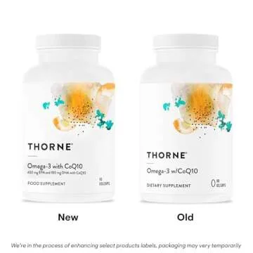 THORNE Omega-3 with CoQ10 - Heart and Brain Health Supplement