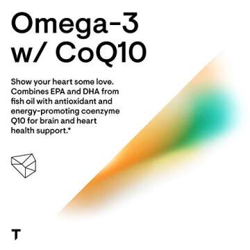 THORNE Omega-3 with CoQ10 - Heart and Brain Health Supplement