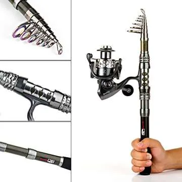 Sougayilang Fishing Rod Combo for Travel Ready Fishing