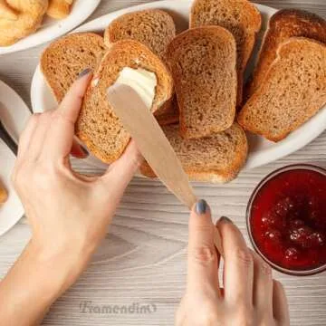 Framendino, 6 Pack Wooden Butter Spreaders Wood Cheese Peanut Jelly Jam Sandwich Cream Spreader Breakfast Dessert Condiment Spatula Spatulas for Kitchen Baking Tool Natural Color 6.5"