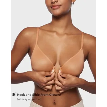 INLYRIC Women's Comfortable Mesh Front Closure Bra - Sexy Support