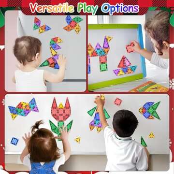Felikray Mini Magnetic Tiles 42pcs, Kids Toys STEM Magnet Toys for Toddler Magnetic Blocks Building Toys Preschool Learning Sensory Montessori Toys for 3+ Year Old Boys and Girls Creativity Kids Toys