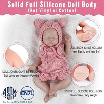 Vollence 18'' Realistic Silicone Baby Doll for Kids