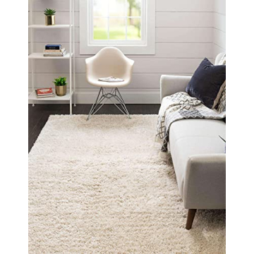 Infinity Collection Solid Shag 7x10 Area Rug for Comfort