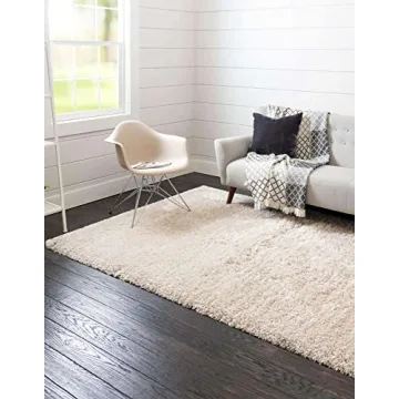 Infinity Collection Solid Shag 7x10 Area Rug for Comfort