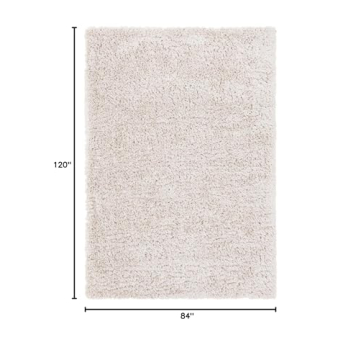Infinity Collection Solid Shag 7x10 Area Rug for Comfort
