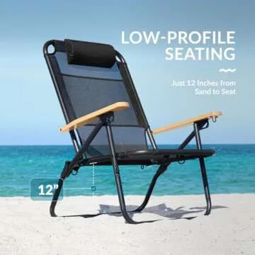 Water Buffalo Beach Chair with Backpack Straps for Comfort