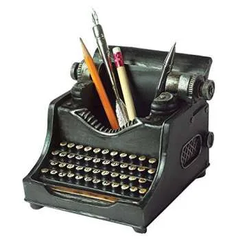 Vintage Typewriter Desk Organizer Pencil Holder for Office Decor