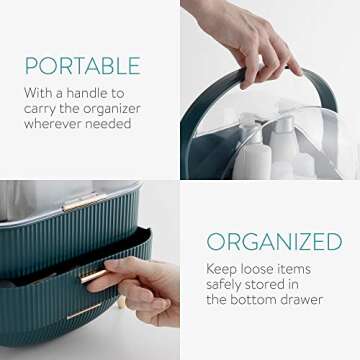 Navaris Makeup Organizer - Stylish Storage Box for Beauty