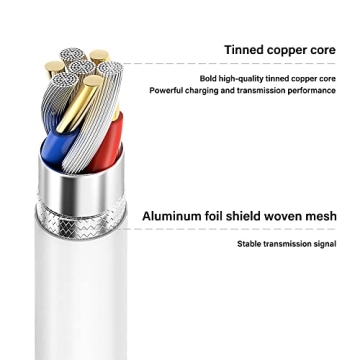 Apple MFi Certified iPhone Charger 6 ft 5 Pack