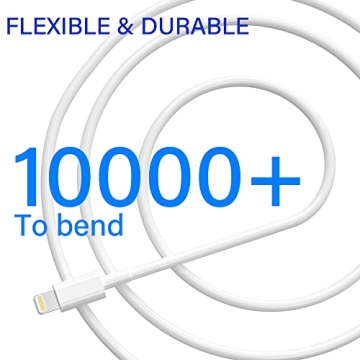 Apple MFi Certified iPhone Charger 6 ft 5 Pack