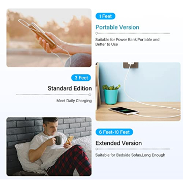 Apple MFi Certified iPhone Charger 6 ft 5 Pack