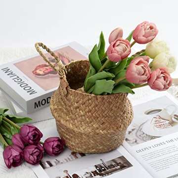 Elegant Cream Artificial Tulips for Home and Weddings