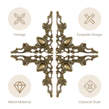 Vintage Corner Protectors - 24 Pcs Antique Metal Decor