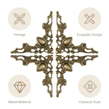 Vintage Corner Protectors - 24 Pcs Antique Metal Decor