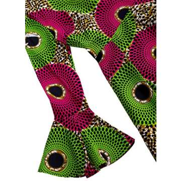 Unique SHENBOLEN Women African Print Long Sleeves Dress