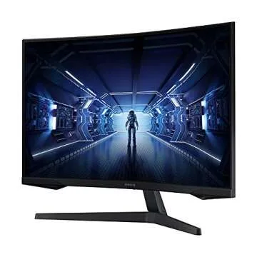 Samsung 32” Odyssey G5 Gaming Monitor, WQHD (2560x1440), 144Hz, Curved, 1ms, HDMI, Display Port, AMD FreeSync Premium, HDR10, LC32G55TQWNXZA, Black