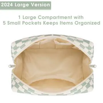 Large Makeup Bag Zipper Pouch for Women