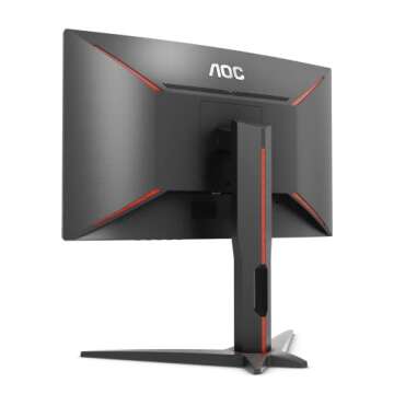 AOC C24G1 24" Curved Frameless Gaming Monitor, FHD 1080p, 1500R VA panel, 1ms 144Hz, FreeSync, Height adjustable, VESA, 3-Year Zero Dead Pixels Black