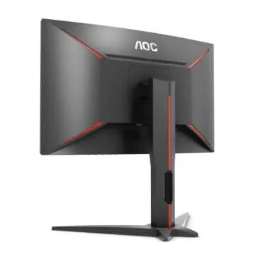 AOC C24G1 24" Curved Frameless Gaming Monitor, FHD 1080p, 1500R VA panel, 1ms 144Hz, FreeSync, Height adjustable, VESA, 3-Year Zero Dead Pixels Black