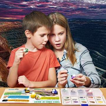 XXTOYS Kids Rocks Collection - 15-Piece Geology Gift