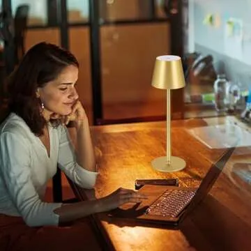 Stylish Rechargeable Cordless LED Table Lamp Set