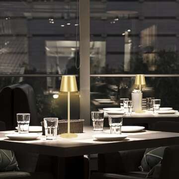 Stylish Rechargeable Cordless LED Table Lamp Set