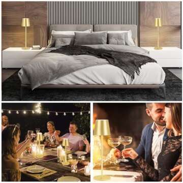 Stylish Rechargeable Cordless LED Table Lamp Set