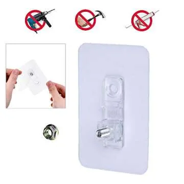 LAIGOO Adhesive Floating Shelves Set of 3 for Home Storage