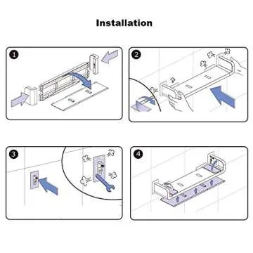 LAIGOO Adhesive Floating Shelves Set of 3 for Home Storage