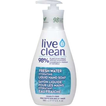 Live Clean Liquid Hand Soap - Fresh Water, 17 Oz - Gentle & Hydrating Formula