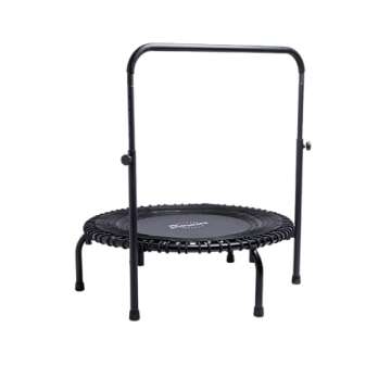 JumpSport 350 PRO Indoor Heavy Duty Lightweight 39-Inch Fitness Rebounder Adults Trampoline with Spo...
