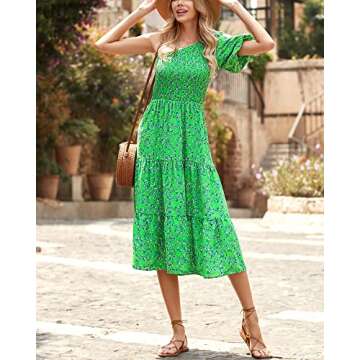 BTFBM Women Casual Summer Dresses 2023 Sleeveless One Shoulder Sleeveless Floral Maxi Dress Boho Bea...