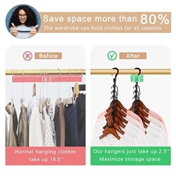 Black Magic Hangers Space Saving Closet Organizer for All