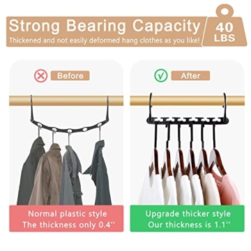 Black Magic Hangers Space Saving Closet Organizer for All