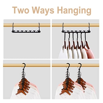 Black Magic Hangers Space Saving Closet Organizer for All