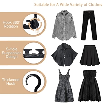 Black Magic Hangers Space Saving Closet Organizer for All